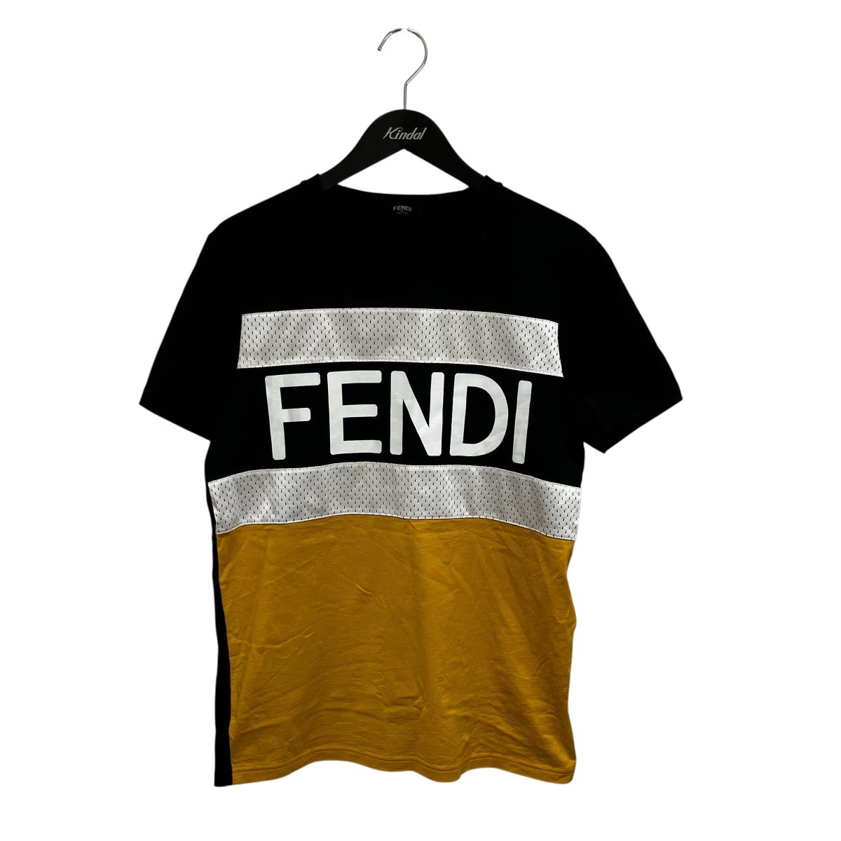 FENDI ロゴメッシュ半袖TシャツFAF532 AD3V 古着・中古-1枚目のアイテム画像