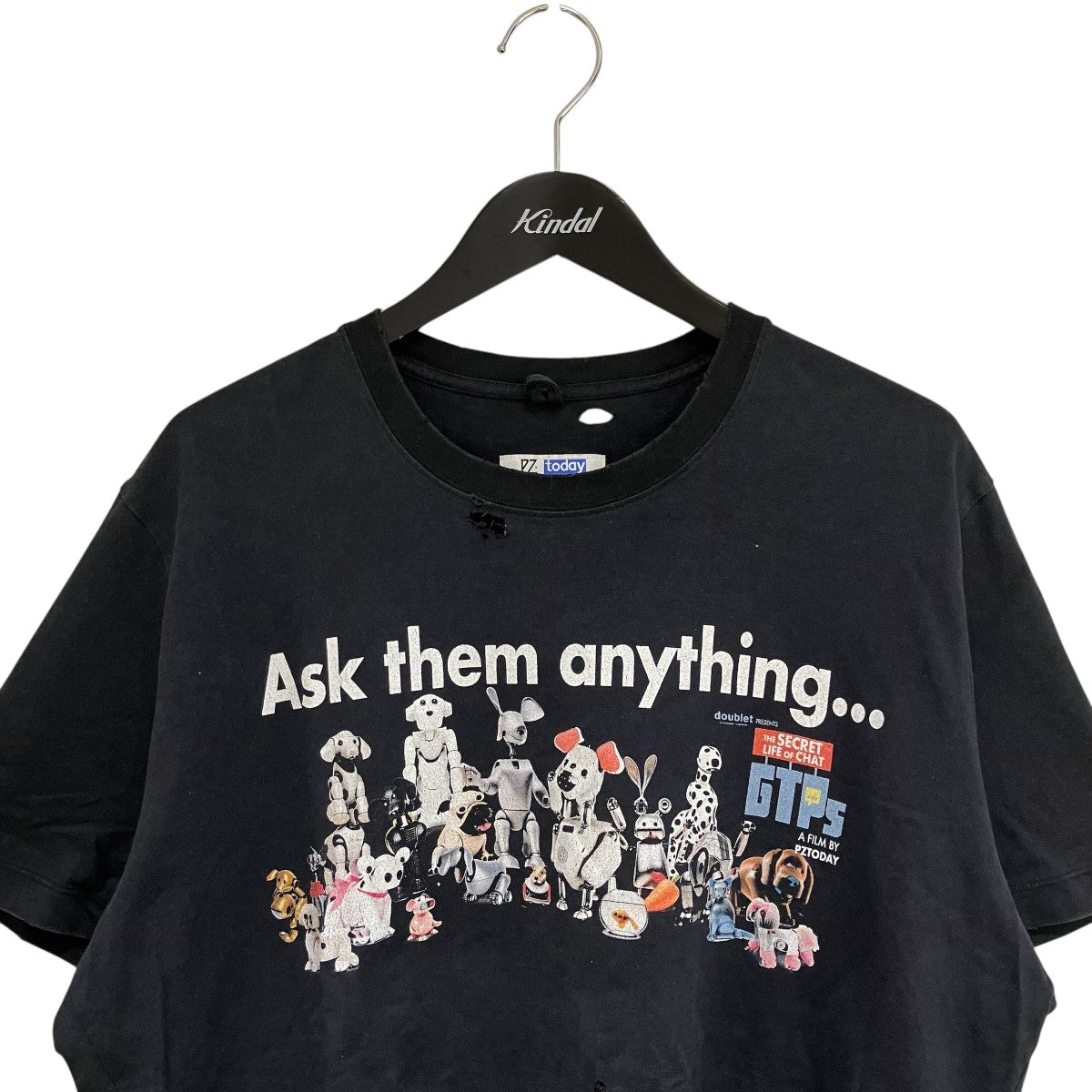 doublet 24SS× PZ TODAY DEVICE GIRLS T-SHIRT半袖Tシャツ24S31CS312 古着・中古-3枚目のアイテム画像