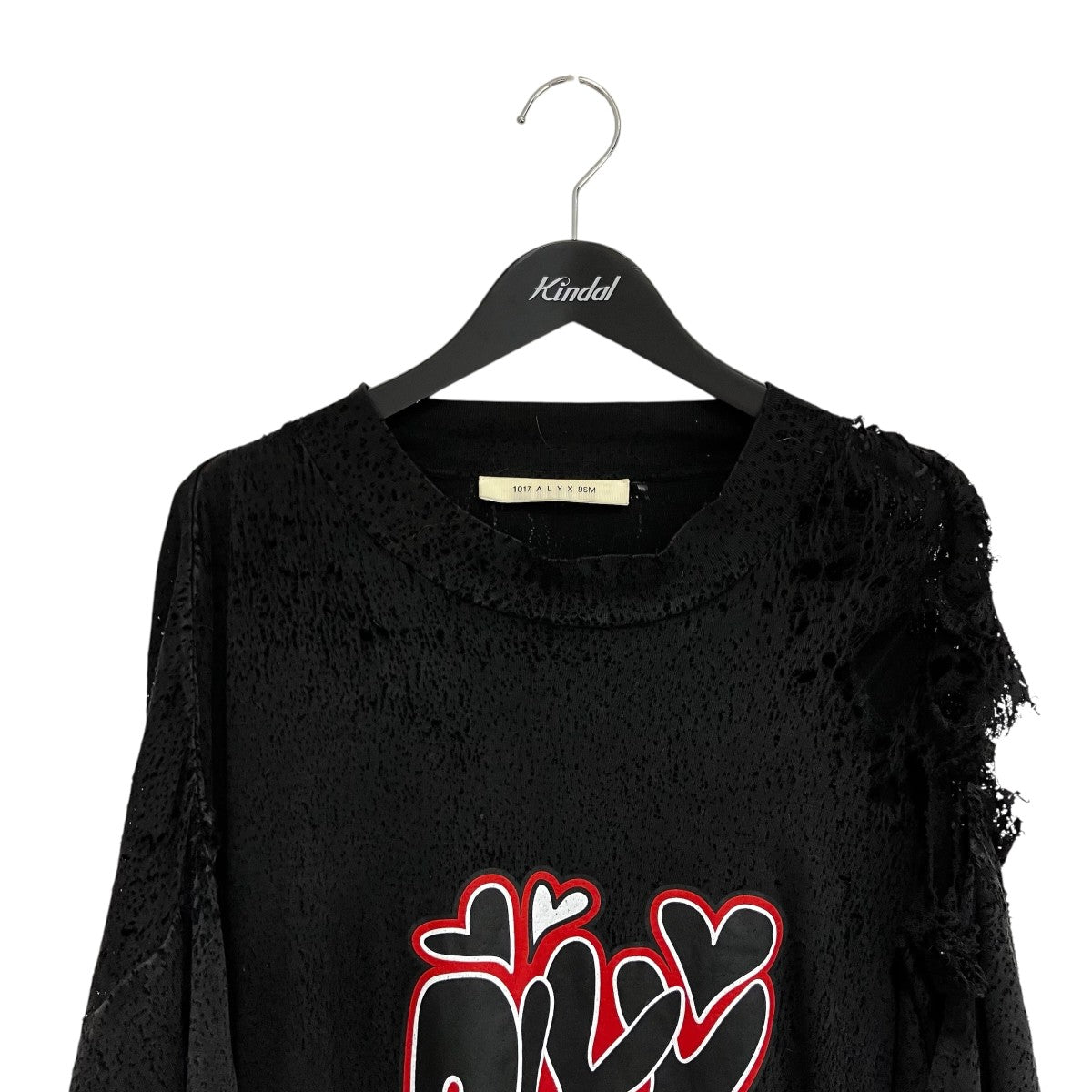 1017 ALYX 9SM DOUBLE SLEEVE NEEDLE PUNCH GRAPHIC T-SHIRTレイヤードカットソー 古着・中古-3枚目のアイテム画像