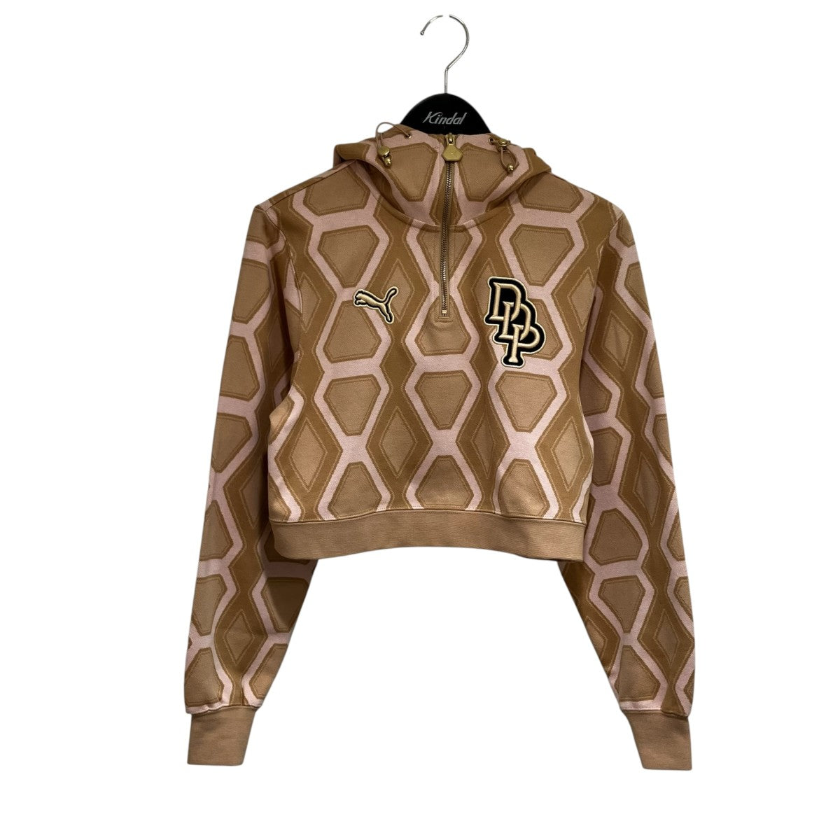 × DAPPER DAN Cropped Hoodie Beigeジップパーカー539809-89