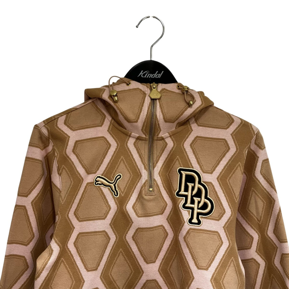 × DAPPER DAN Cropped Hoodie Beigeジップパーカー539809-89