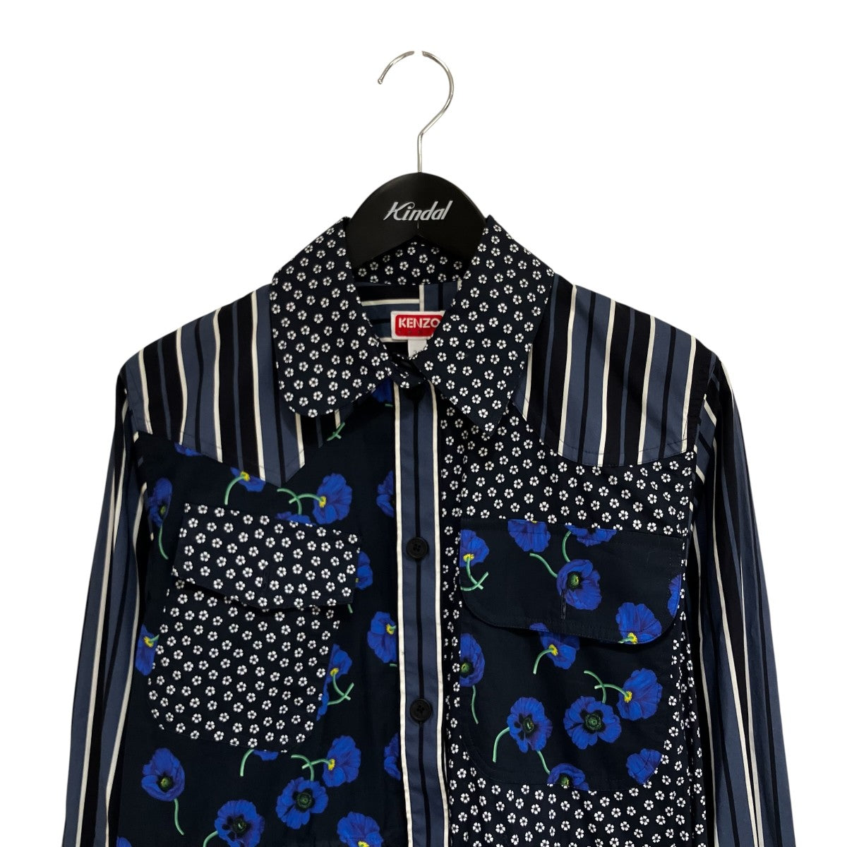 PRINTED WAISTED SHIRTING DRESS長袖ワンピースFC62RO0969E8