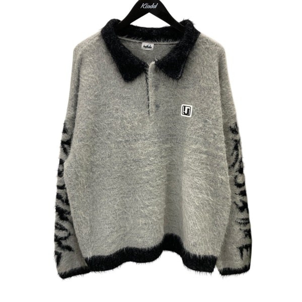 irojikake(イロジカケ) FLUFFY RUGBY SHIRTニットポロシャツIG24AW