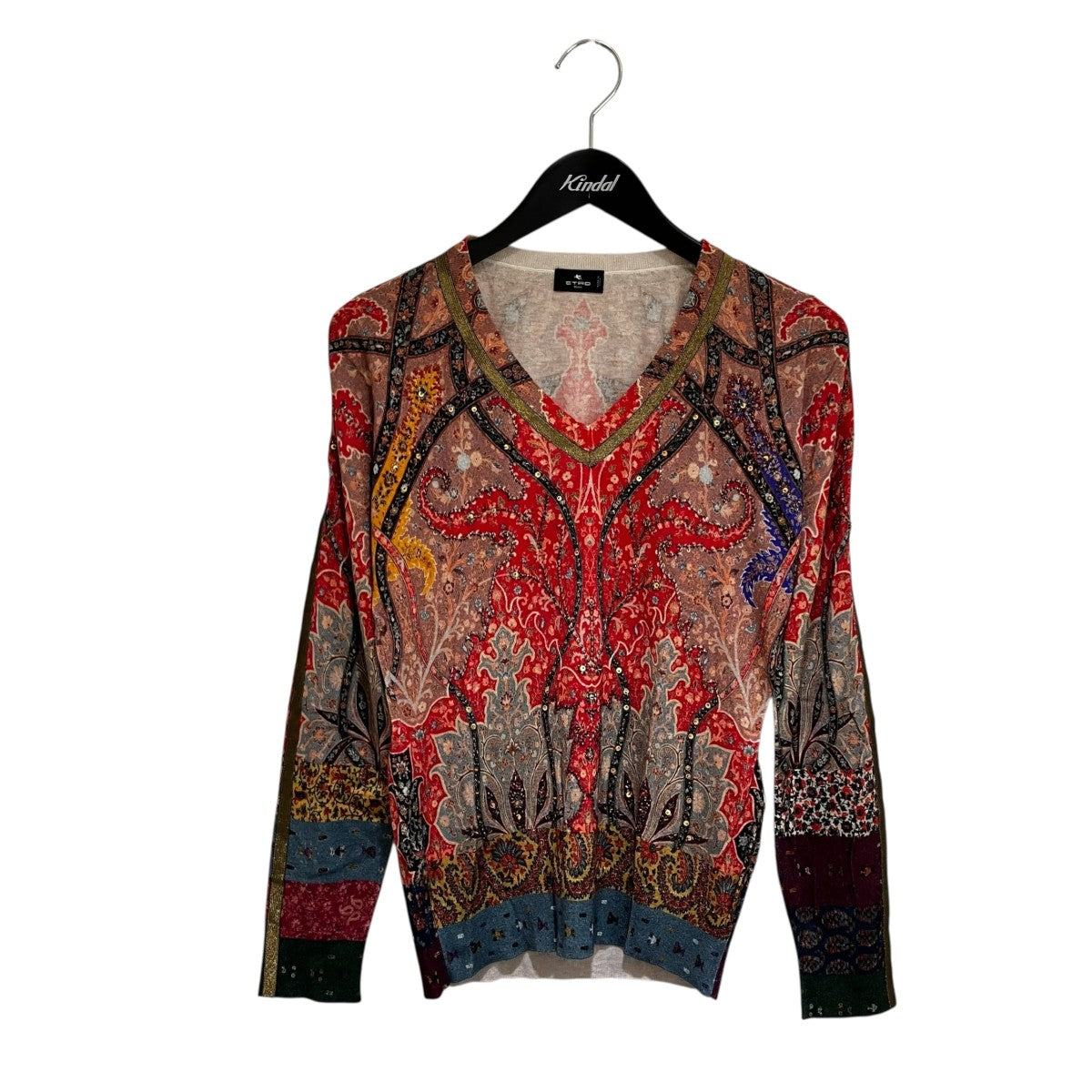 ETRO(エトロ) ペイズリ― ビーズ薄手ニット19368-7950 19368-7950