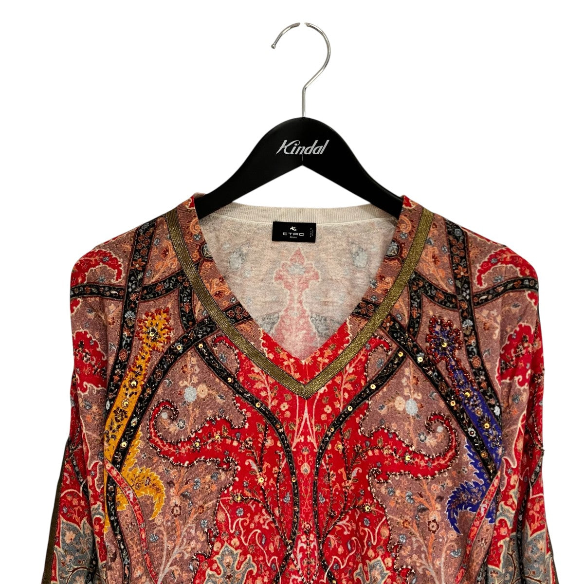 ETRO(エトロ) ペイズリ― ビーズ薄手ニット19368-7950 19368-7950