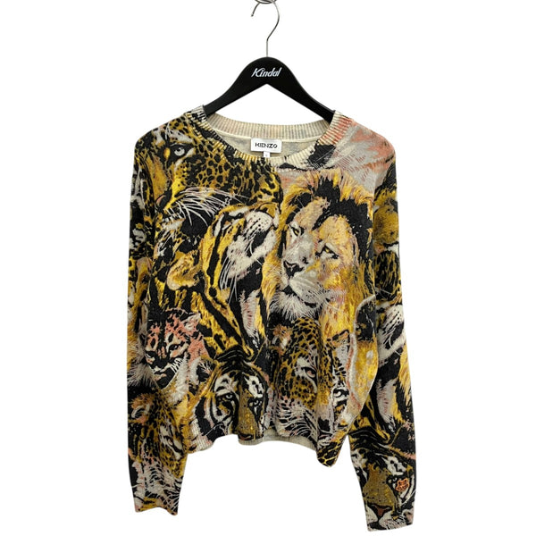 KENZO(ケンゾー) アニマル柄薄手ニットFB62PU5053CW FB62PU5053CW