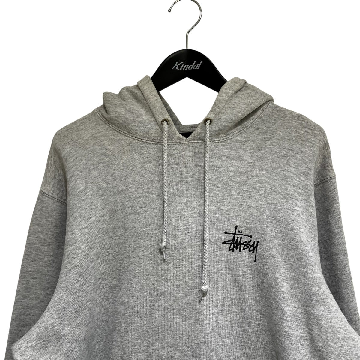 STUSSY BASIC グレー Lサイズ プルオーバー stussy(ステューシー) BASIC STUSSY HOOD長袖パーカーZ4000SAS19