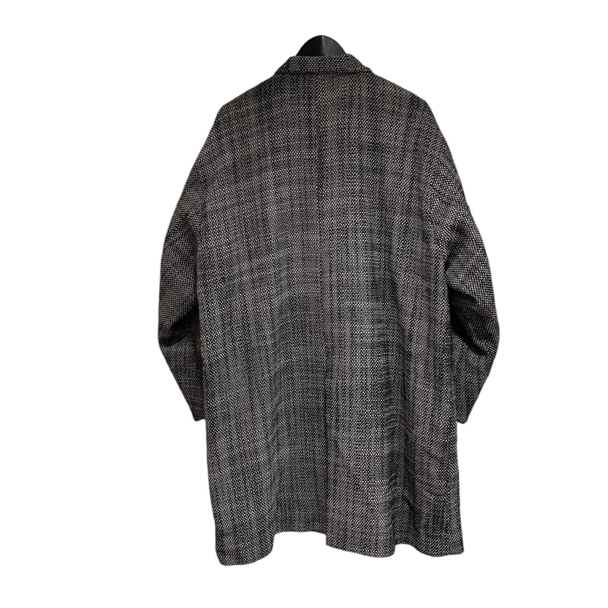 louren tweed middle coatノーカラーコートLO243-01 古着・中古-2枚目のアイテム画像