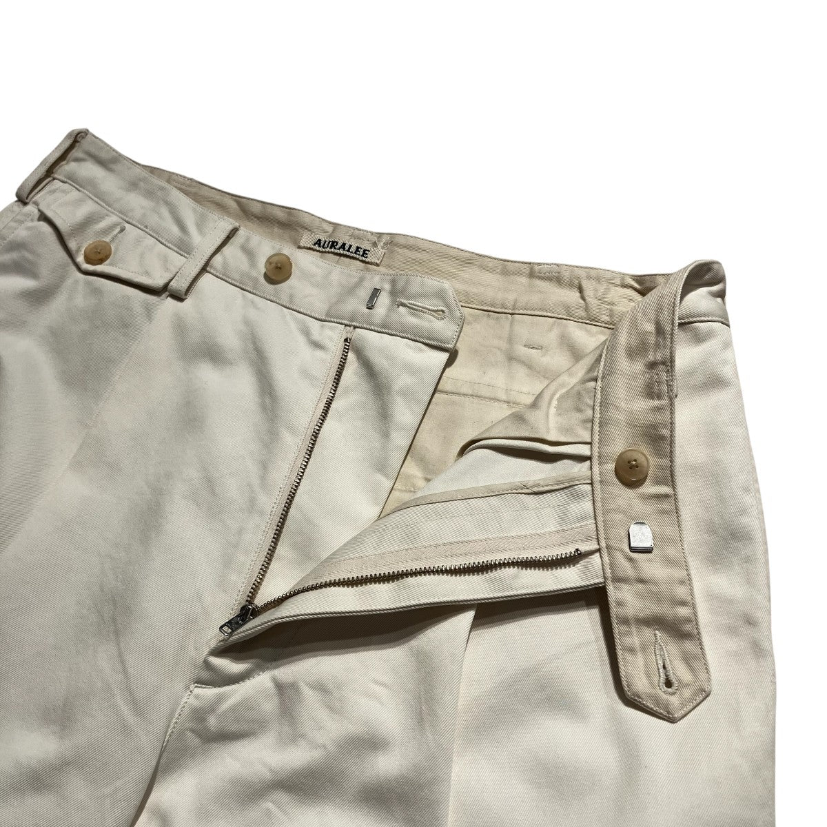 25SSWASHED FINX CHINO ONEーTUCKワイドパンツA25SP02FC