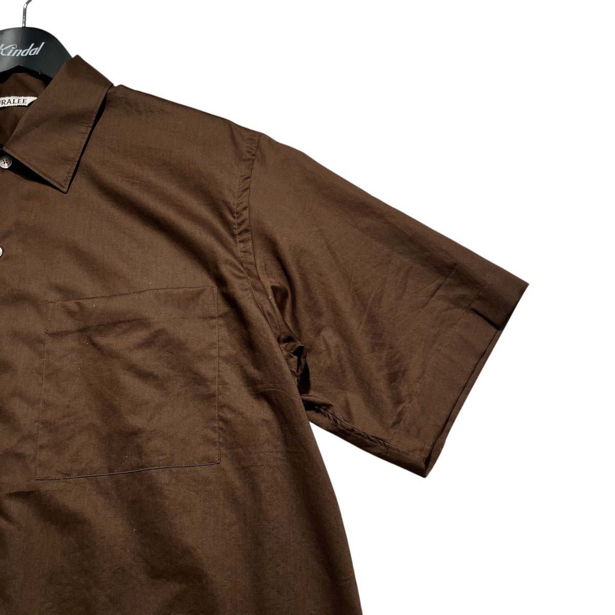 WASHED FINX TYPEWRITER OPEN COLLAR半袖シャツA25SS03TL