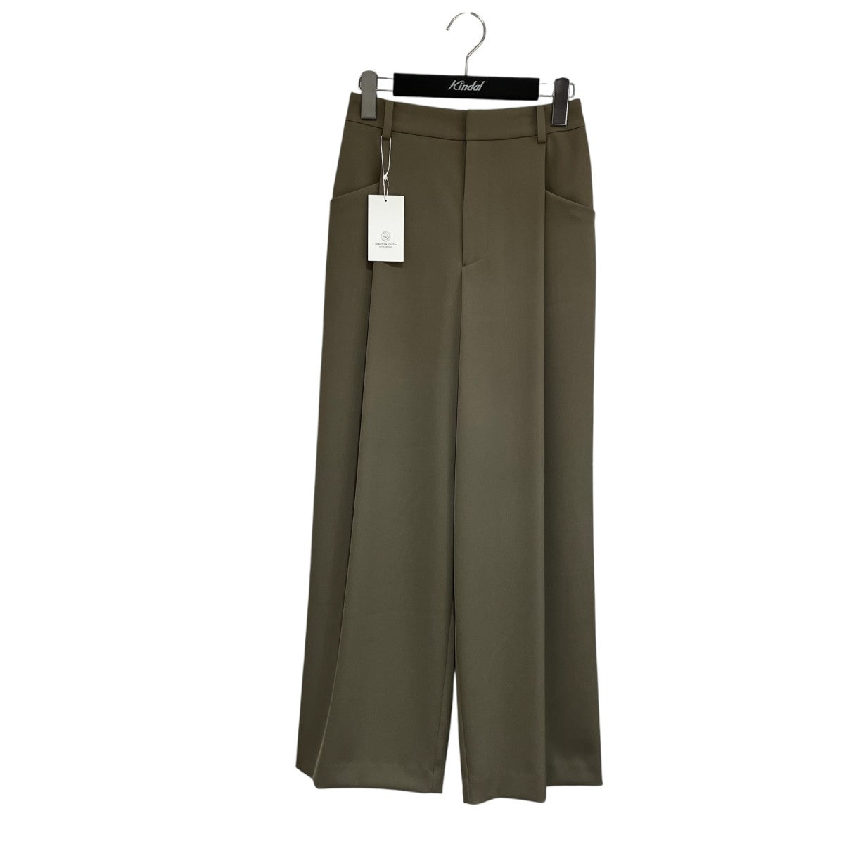 ツイル バックゴムストレートパンツ1614-299-6130