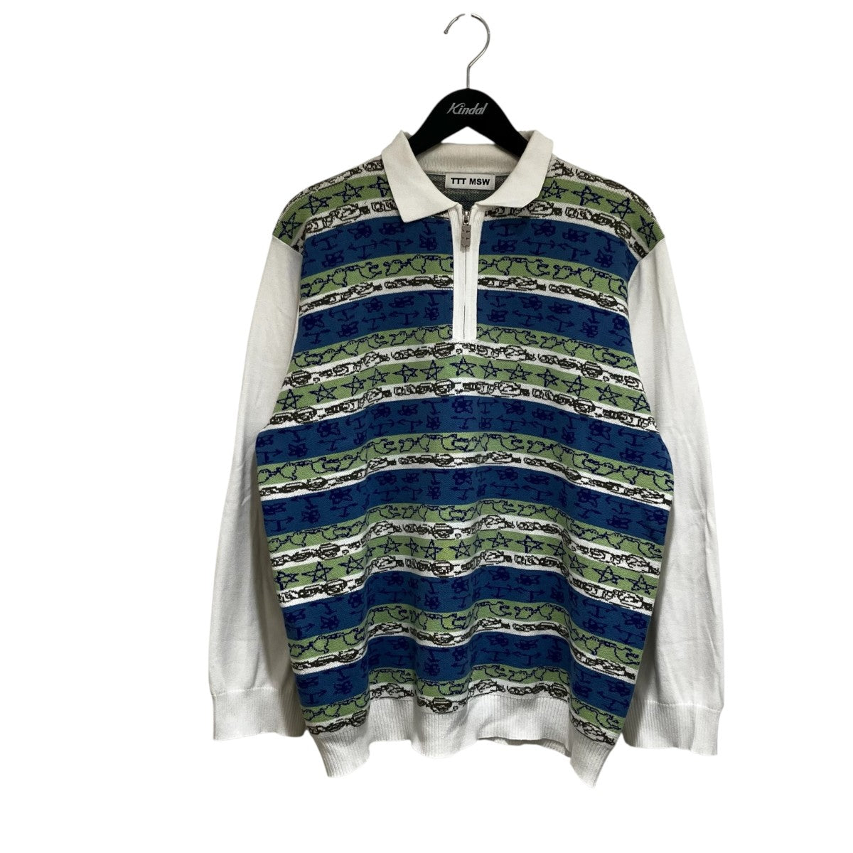 23SSGRAFFITI KNIT POLO長袖ポロシャツTTT-2023SS-KT06