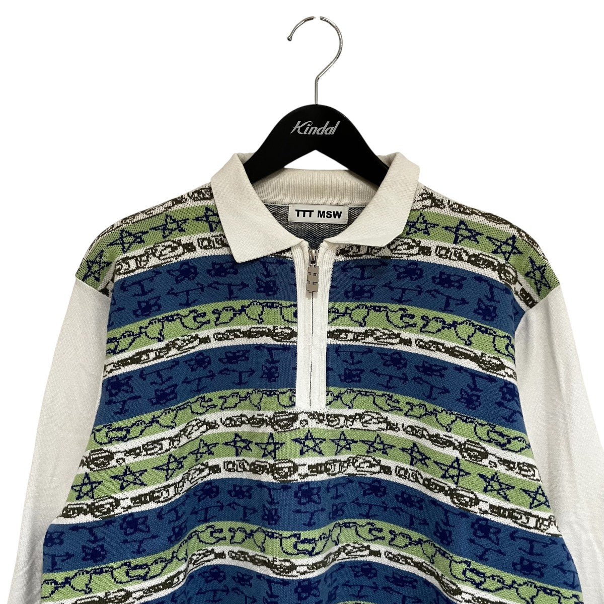 23SSGRAFFITI KNIT POLO長袖ポロシャツTTT-2023SS-KT06