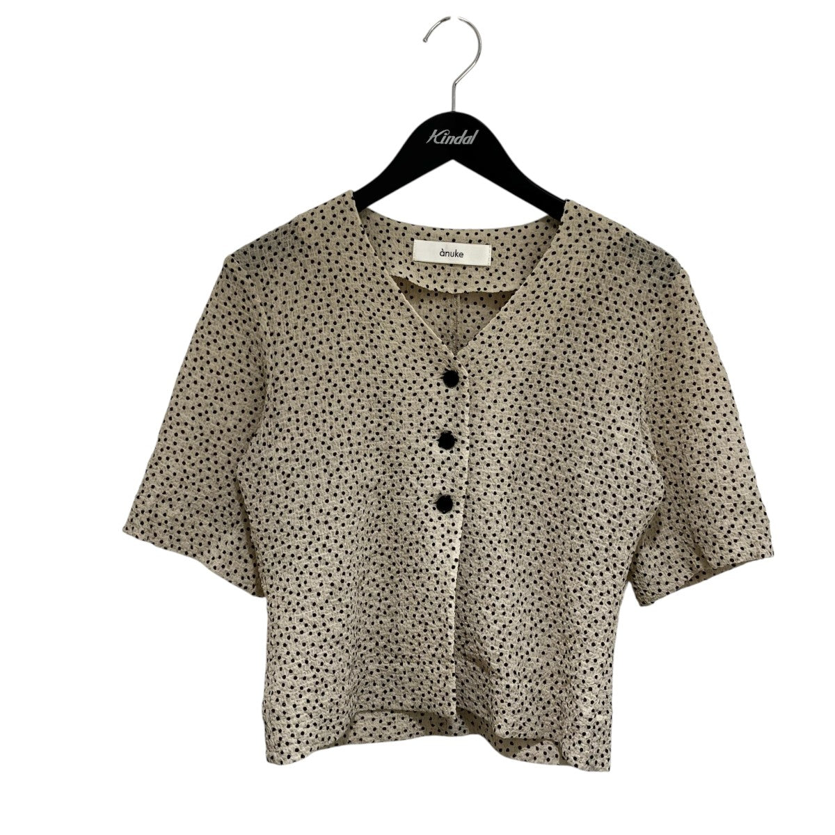25AWVneck Dot Blouse半袖ブラウス62520422
