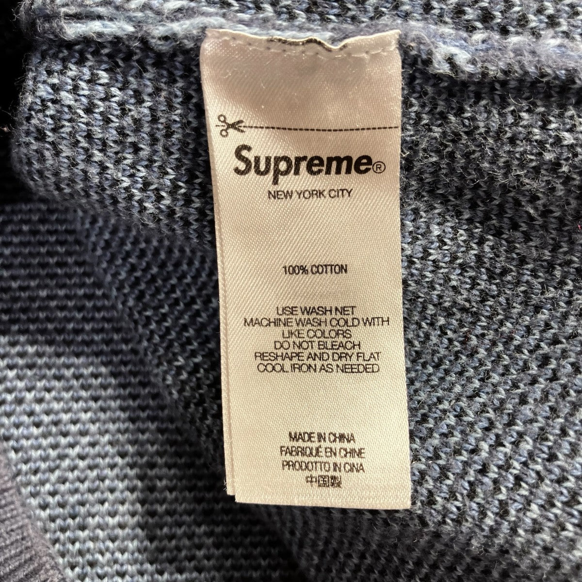 21AWSleeve Stripe Sweater厚手ニット