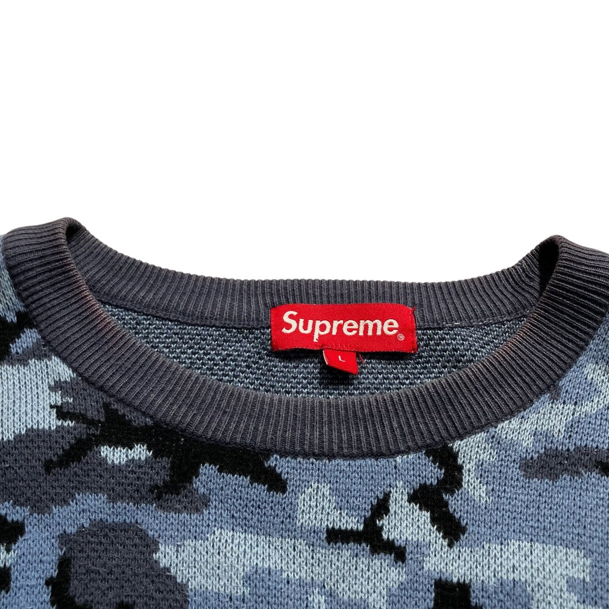 21AWSleeve Stripe Sweater厚手ニット
