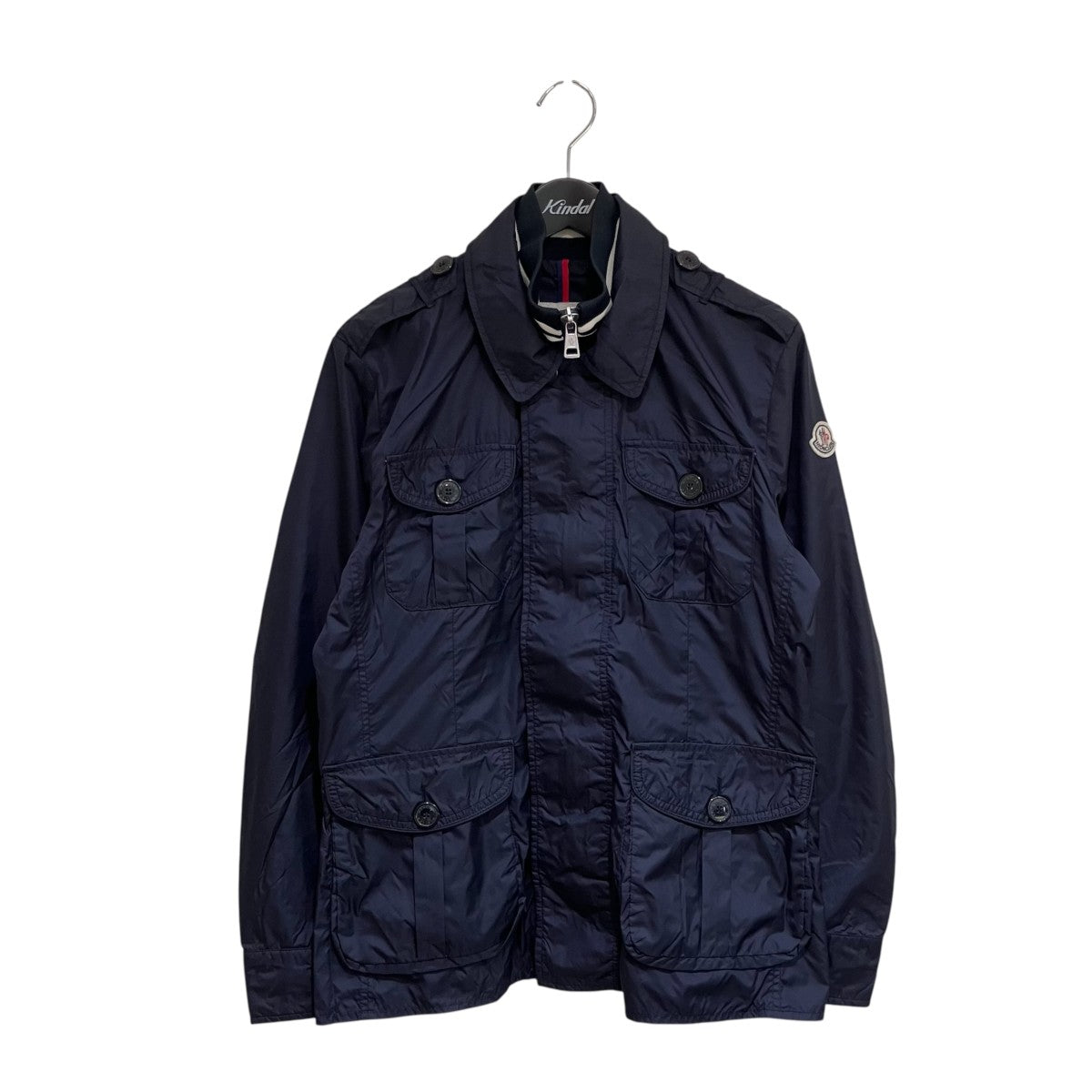 MONCLER KENYA GIUBBOTTO ボーダーハイネック ナイロンミリタリージャケットナイロンジャケット101-092-41120-50 古着・中古-1枚目のアイテム画像
