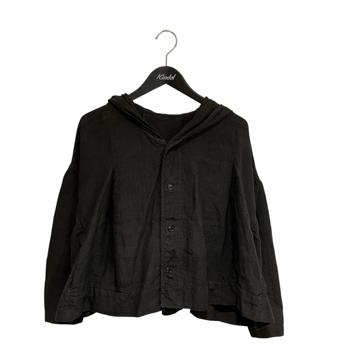フーデッド リネン ショートシャツパーカー01193-1289-1
