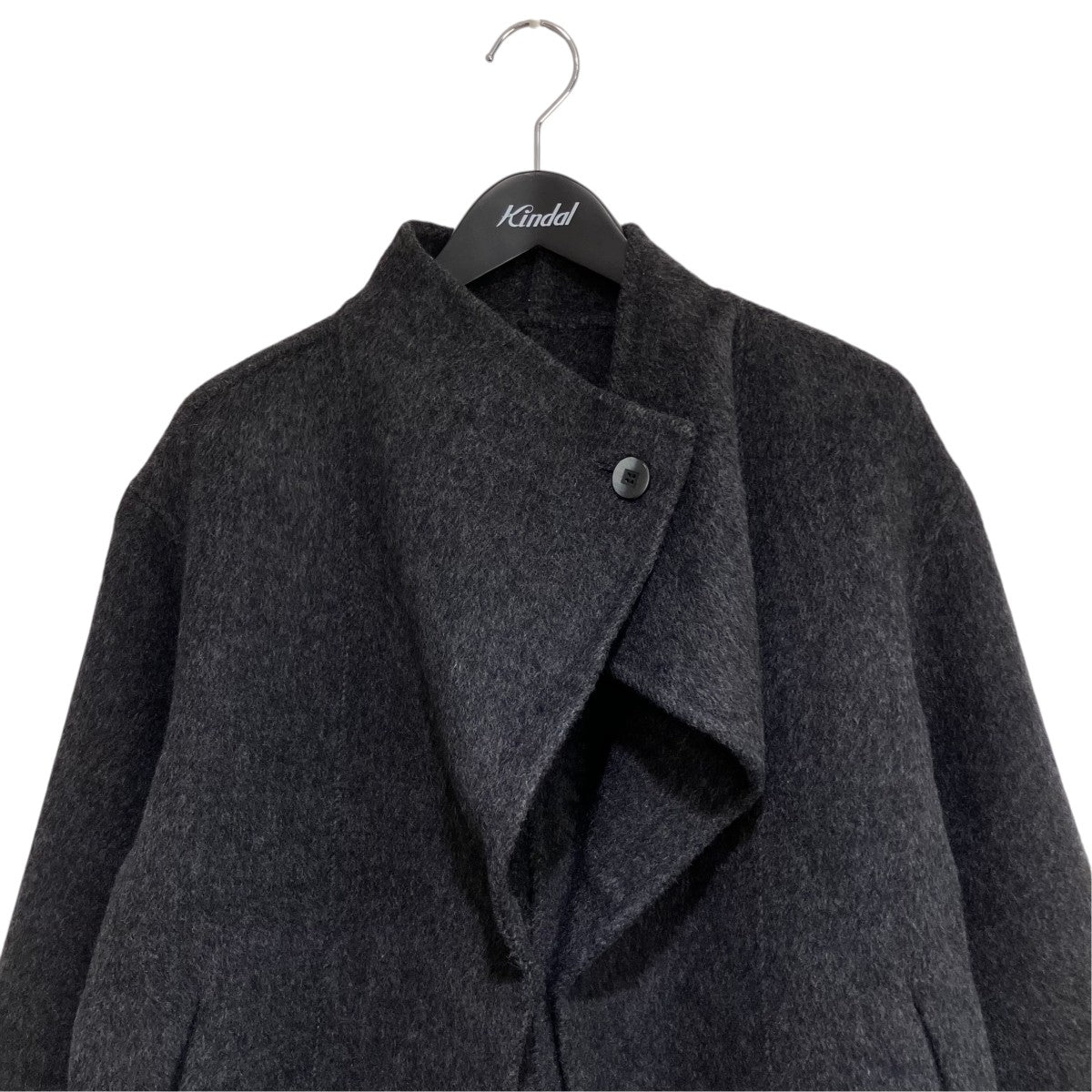 OHOTORO ecru half coatウールジャケット 古着・中古-3枚目のアイテム画像