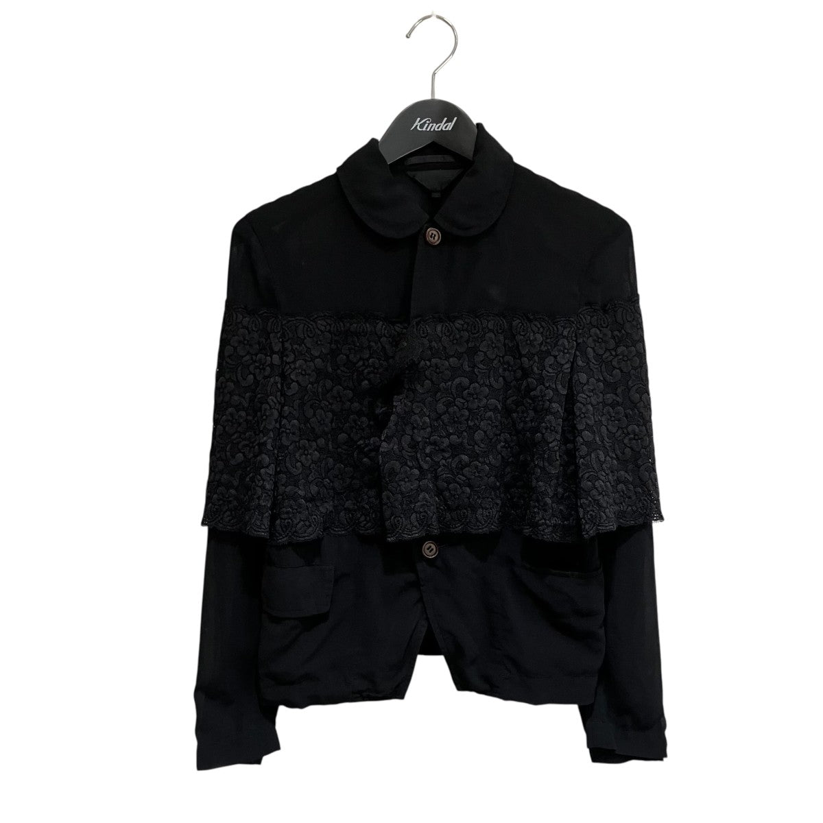 COMME des GARCONS レース切替シャツジャケットGG-J050 古着・中古-1枚目のアイテム画像