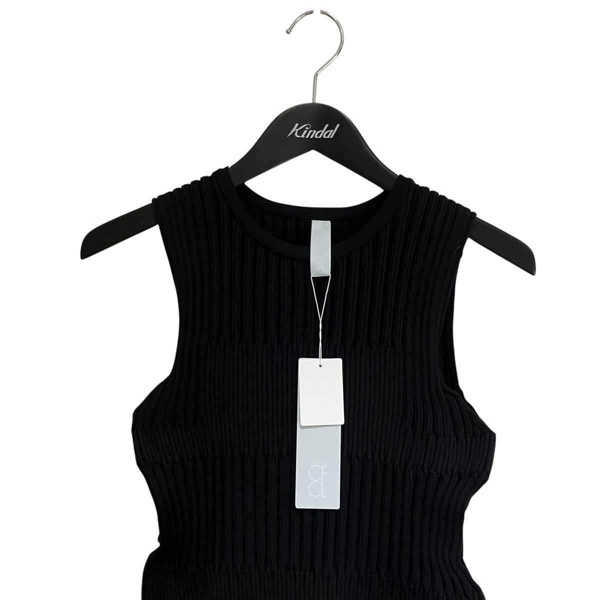 FLUTED SLEEVELESS MERMAID DRESSノースリーブ・キャミソールワンピースCF006KH016