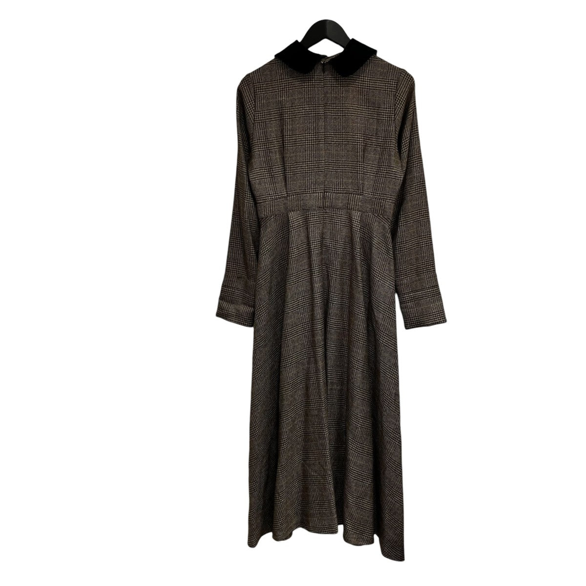 glen check round collar one piece長袖ワンピースFF212OP03