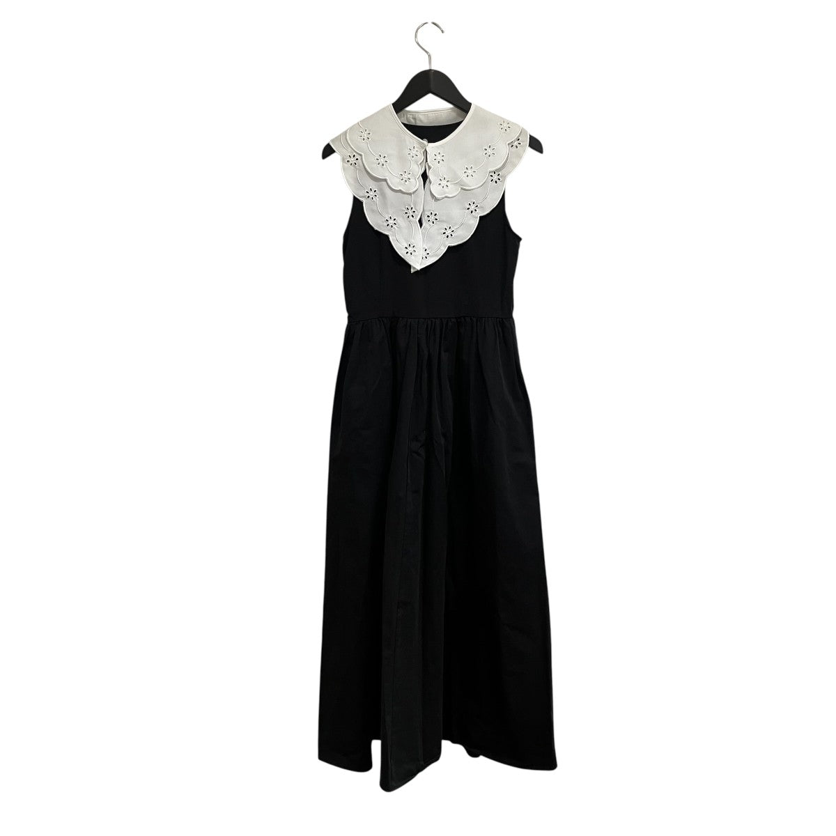 Ara Collar Midi Dress つけ襟付きノースリーブワンピースDR2027BLK