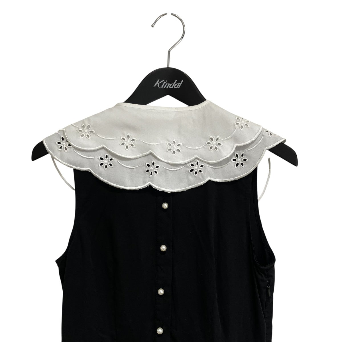 Ara Collar Midi Dress つけ襟付きノースリーブワンピースDR2027BLK
