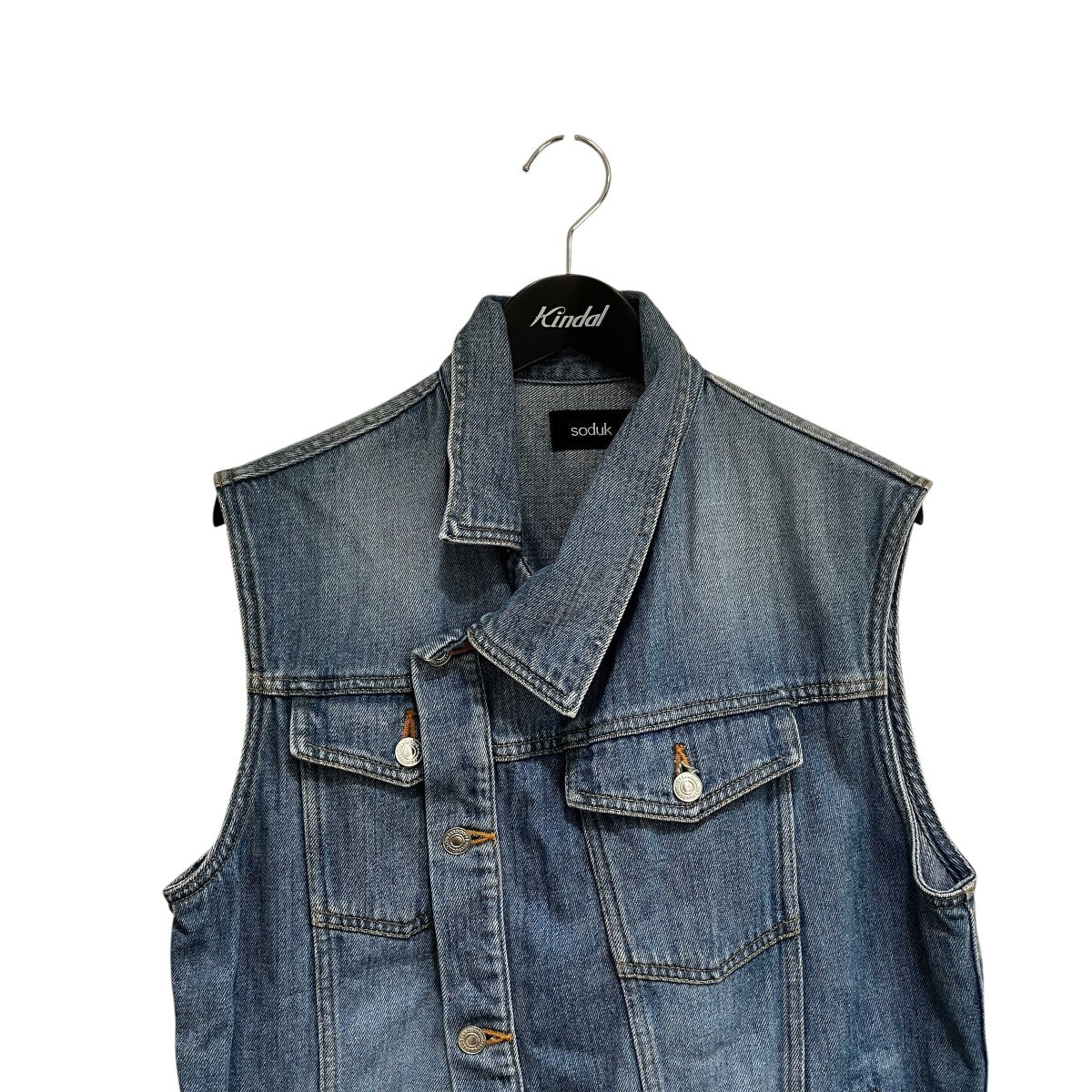 23SSoverlap denim vestデニムジャケット0423010205