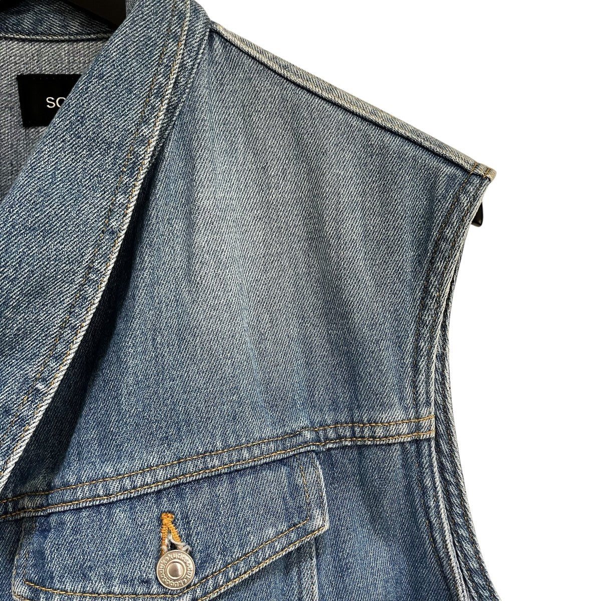 23SSoverlap denim vestデニムジャケット0423010205