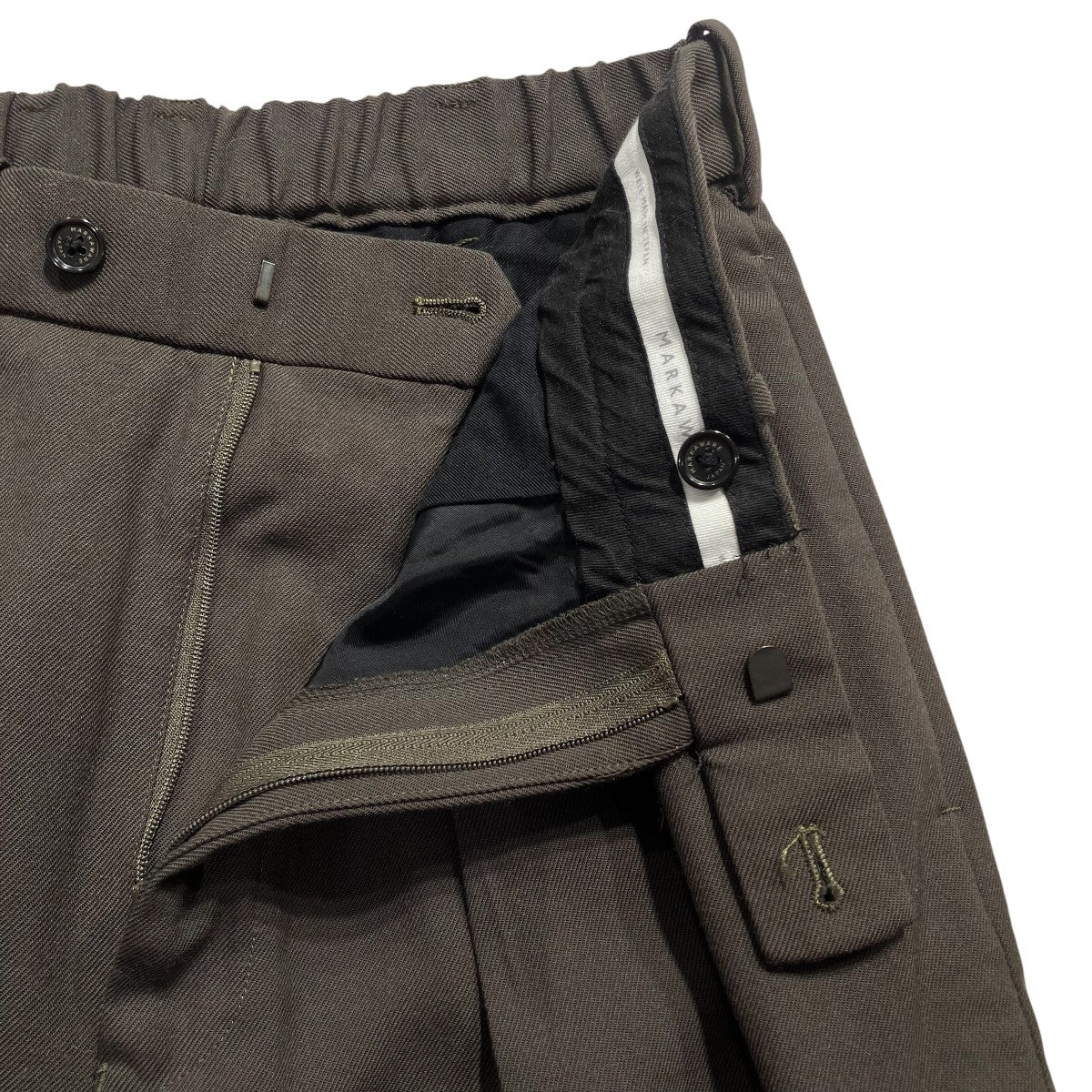 FLAT FRONT TROUSERS ORGANIC WOOL SURVIVAL CLOTHパンツA22C-06PT0C