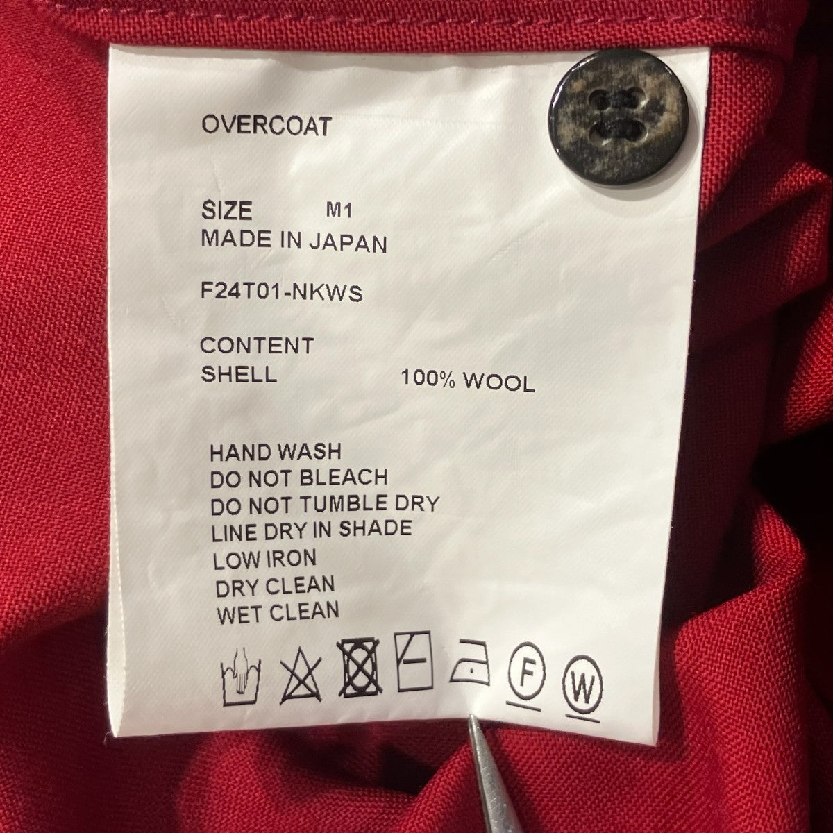 OVERCOAT WOOL SHIRT長袖シャツF24T01-NKWS 古着・中古-6枚目のアイテム画像