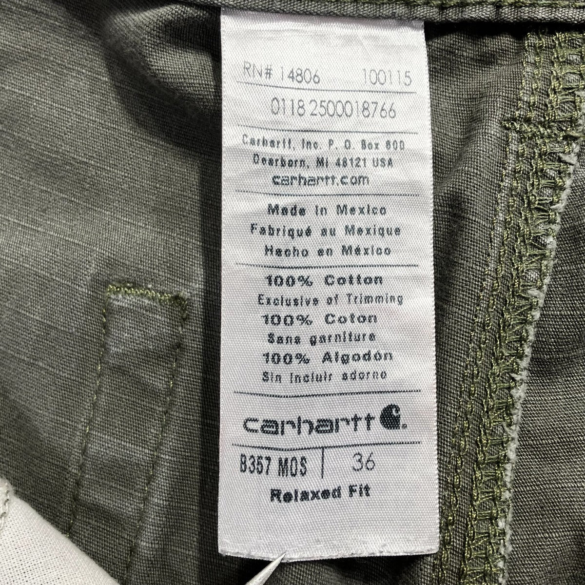 CarHartt メキシコ製ショートパンツB357 古着・中古-9枚目のアイテム画像