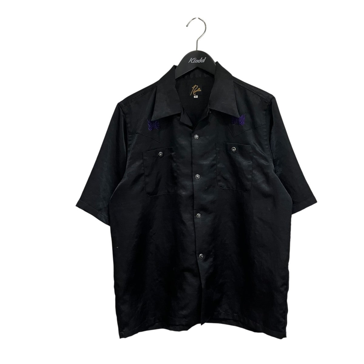 Needles S S Cowboy One-Up Shirt - Poly Slub Sateen半袖シャツMR254 古着・中古-1枚目のアイテム画像