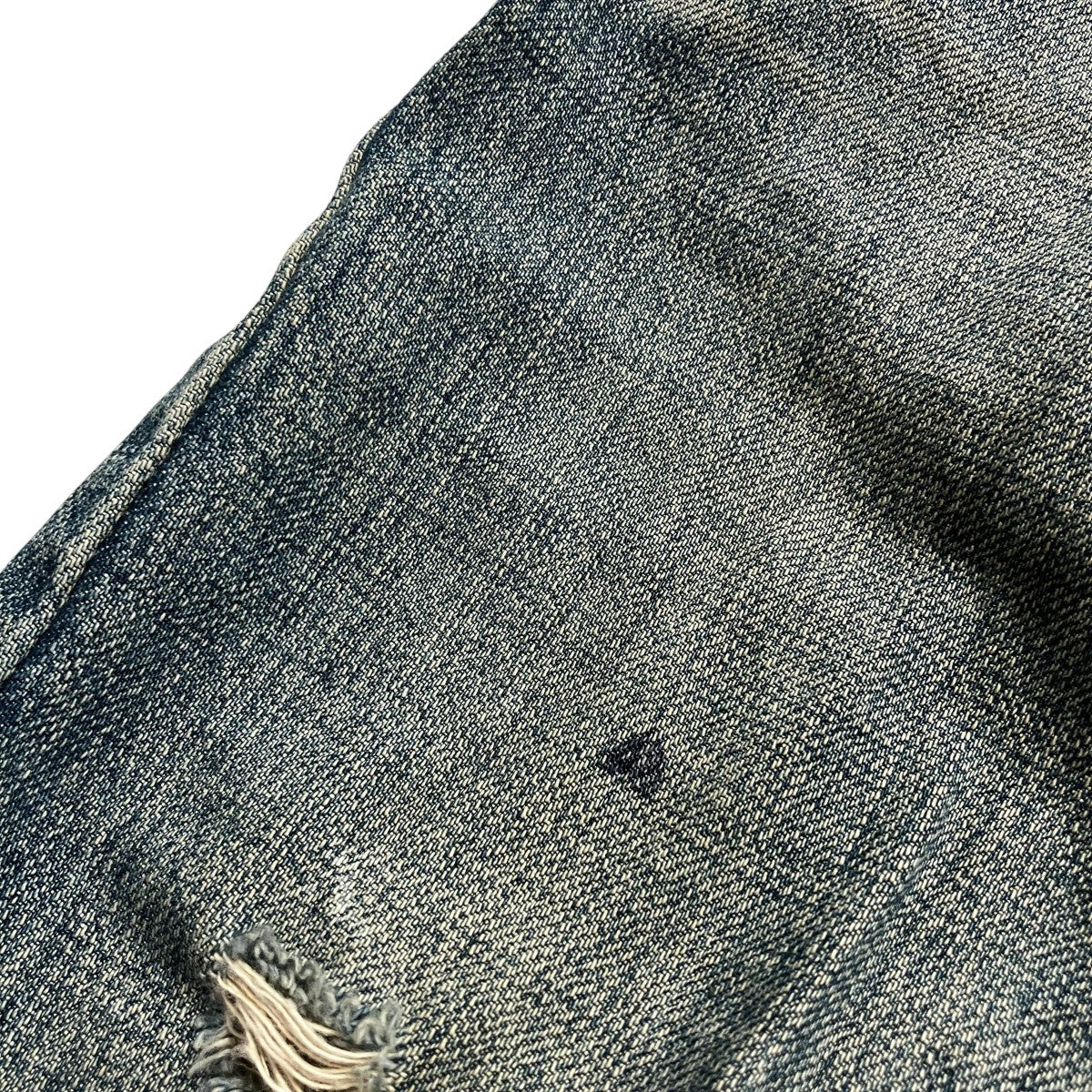 DOLCE ＆ GABBANA 05AW20レザーパッチ ダメージリペア加工デニムパンツG3016D G8008 古着・中古-6枚目のアイテム画像