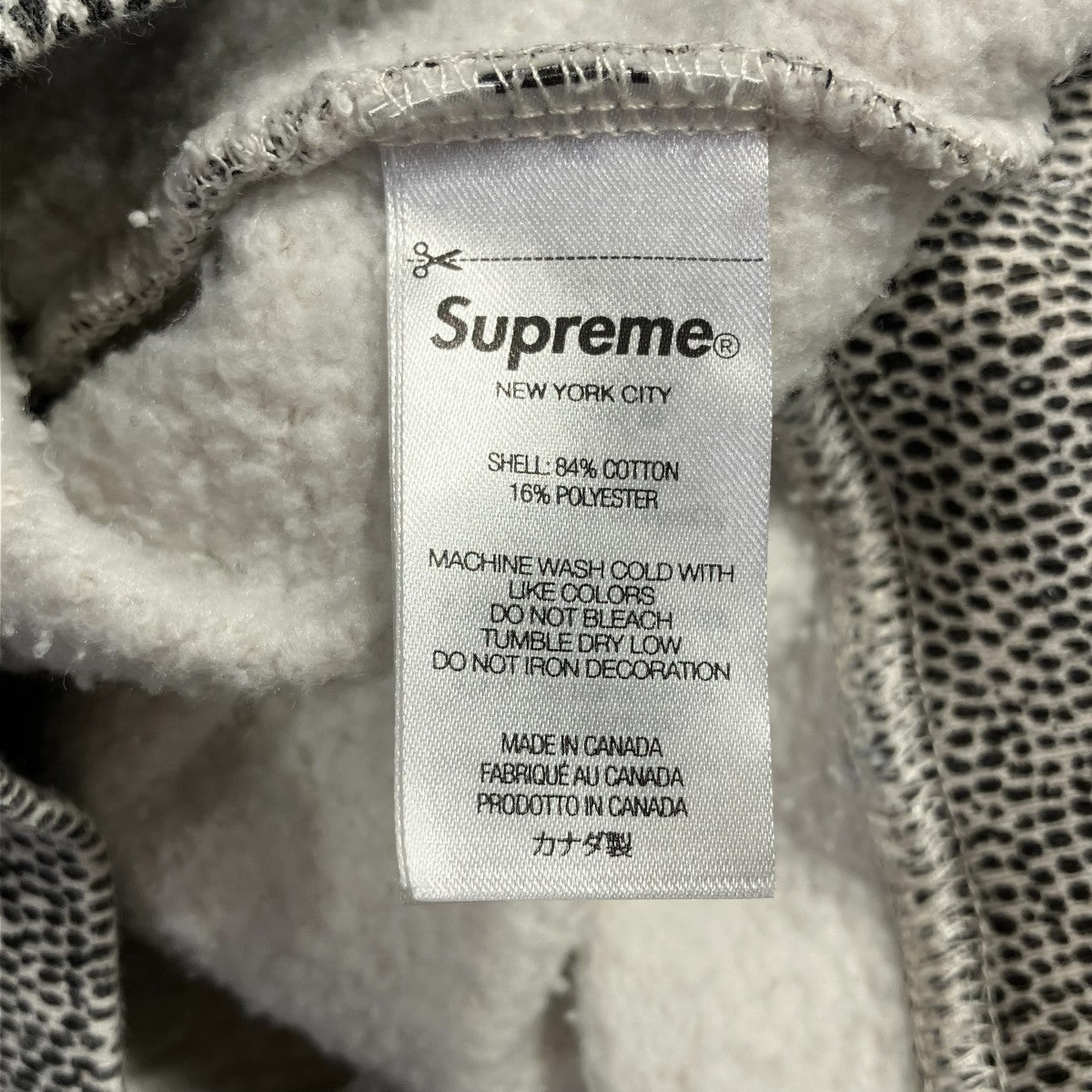 25SSSmall Box Hooded Sweatshirt Snakeskin長袖パーカー