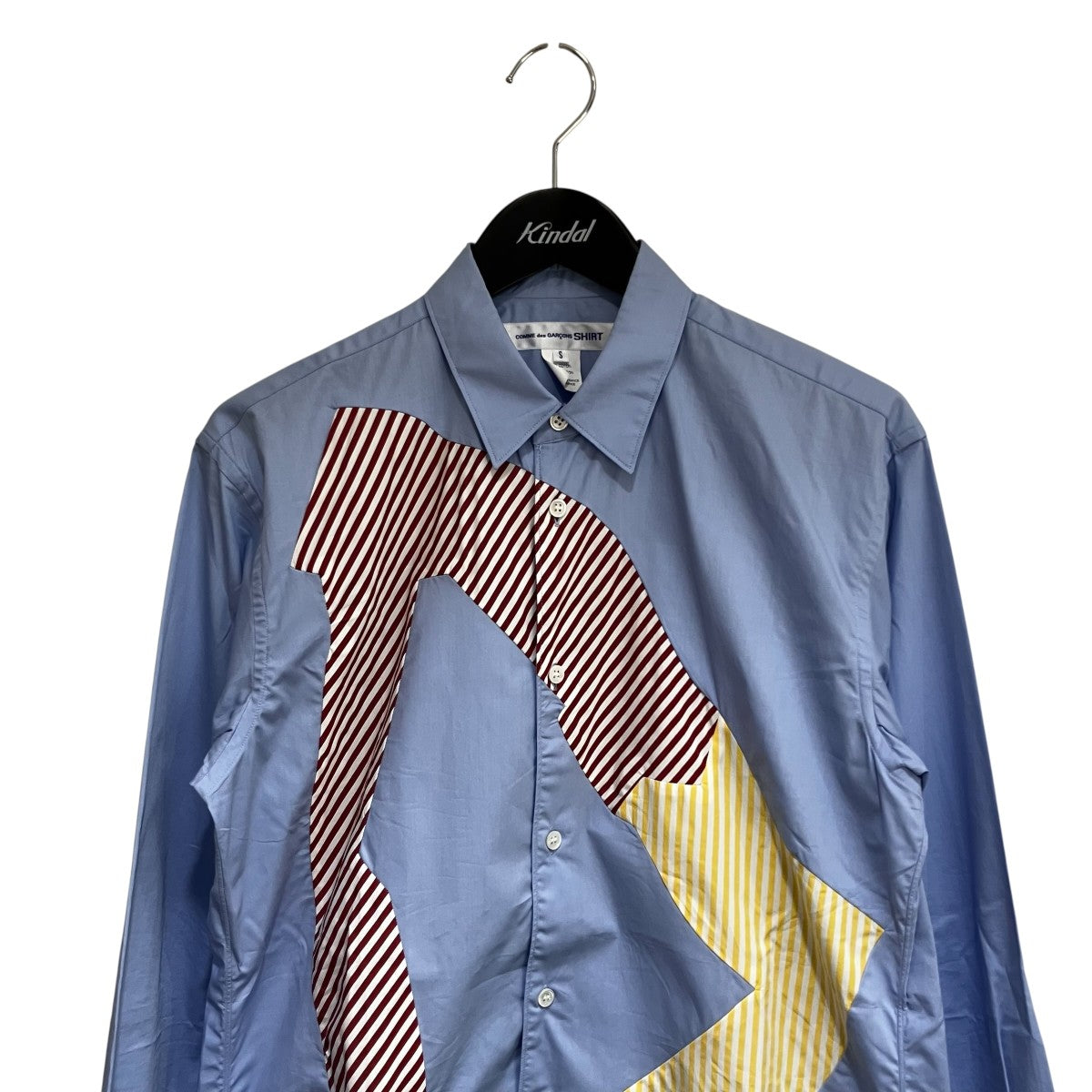 cotton poplin x stripe cotton poplin長袖シャツFQ-B015