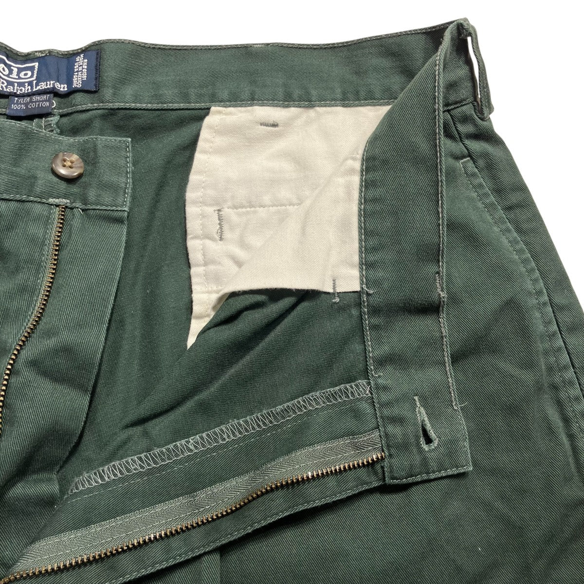 90sTYLER SHORT メキシコ製  2タック ワイド チノショーツショートパンツ02058