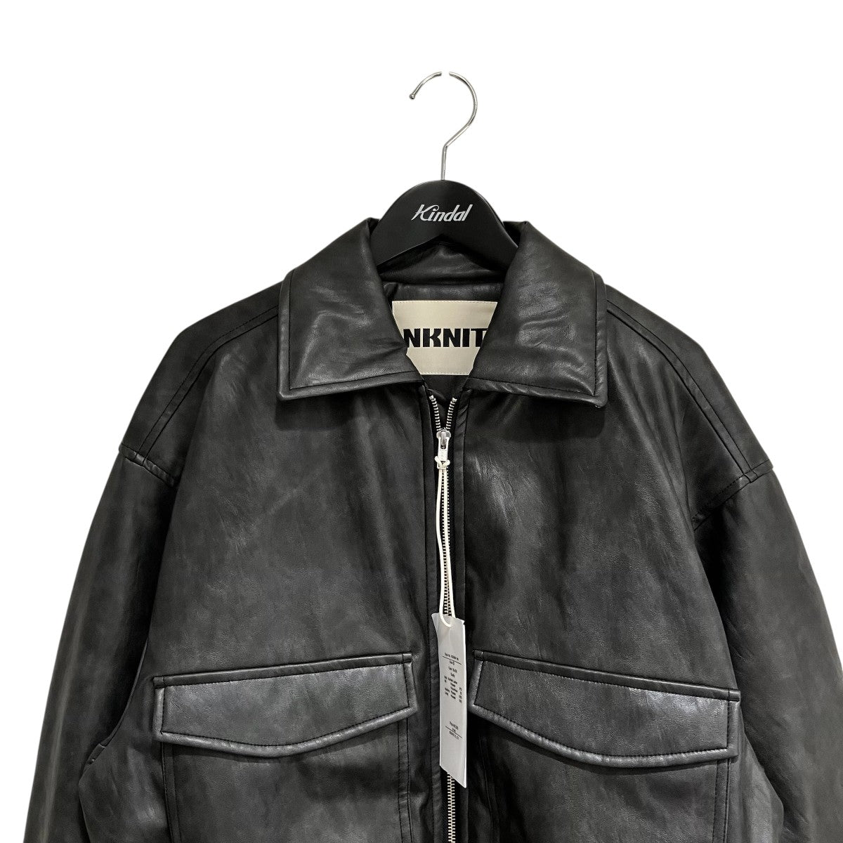NKNIT 25AWフェイクレザーボンバージャケットフェイクレザージャケットN25AW-104 古着・中古-3枚目のアイテム画像
