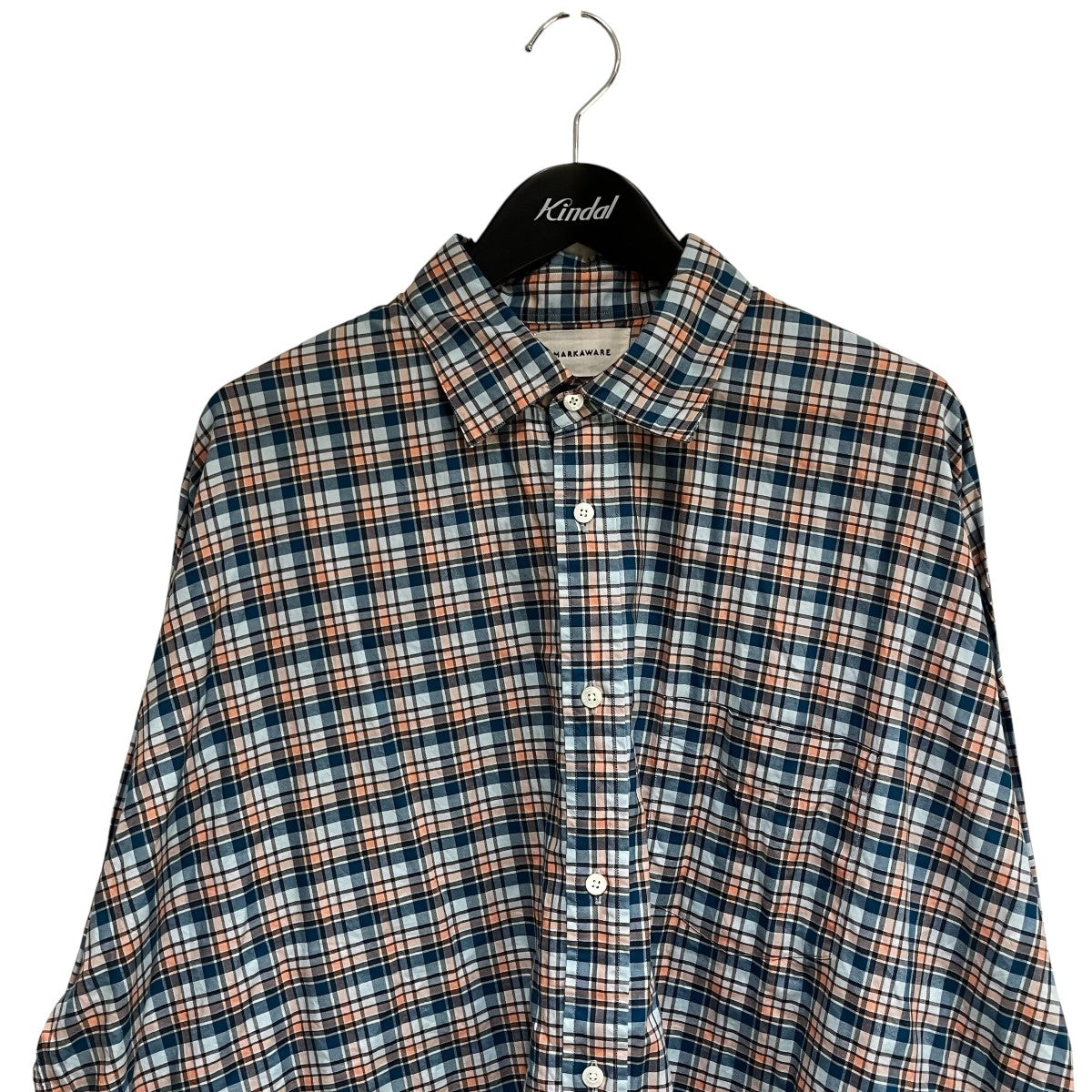 MARKAWARE TENT SHIRT SOKTAS OXFORD CHECK長袖シャツA22A-02SH02C 古着・中古-3枚目のアイテム画像