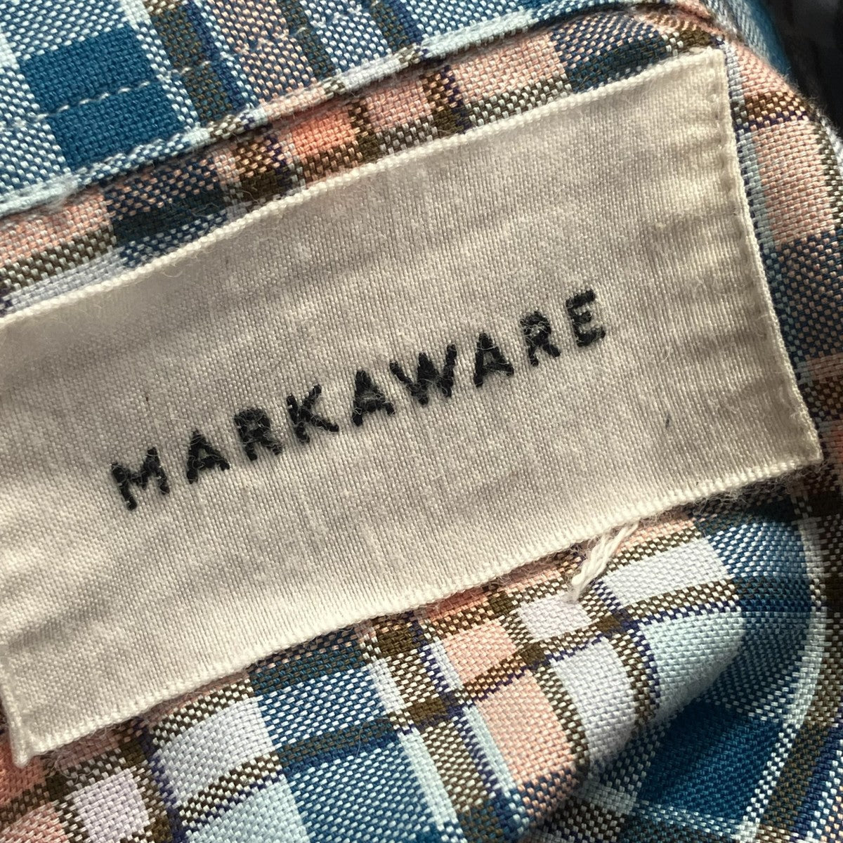 MARKAWARE TENT SHIRT SOKTAS OXFORD CHECK長袖シャツA22A-02SH02C 古着・中古-5枚目のアイテム画像