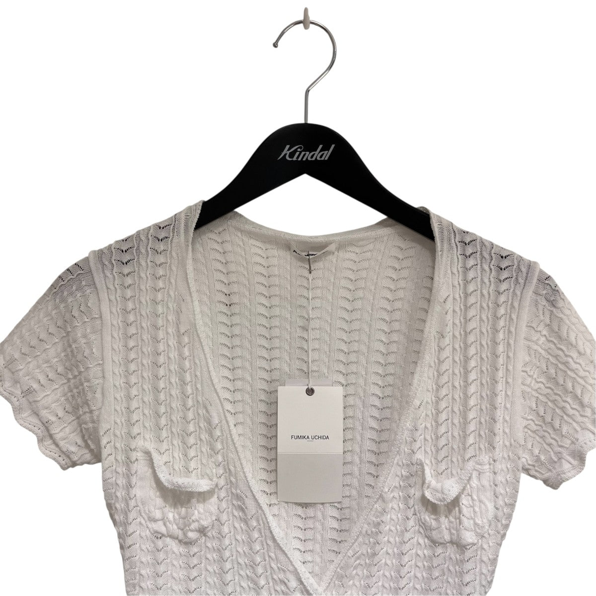 Lace knit cache-coeur top薄手カーディガンFU-X-KT005