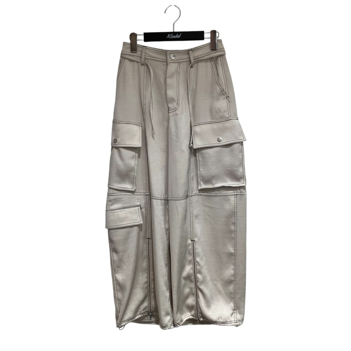 Zip Design Satin Cargoパンツ21251465705