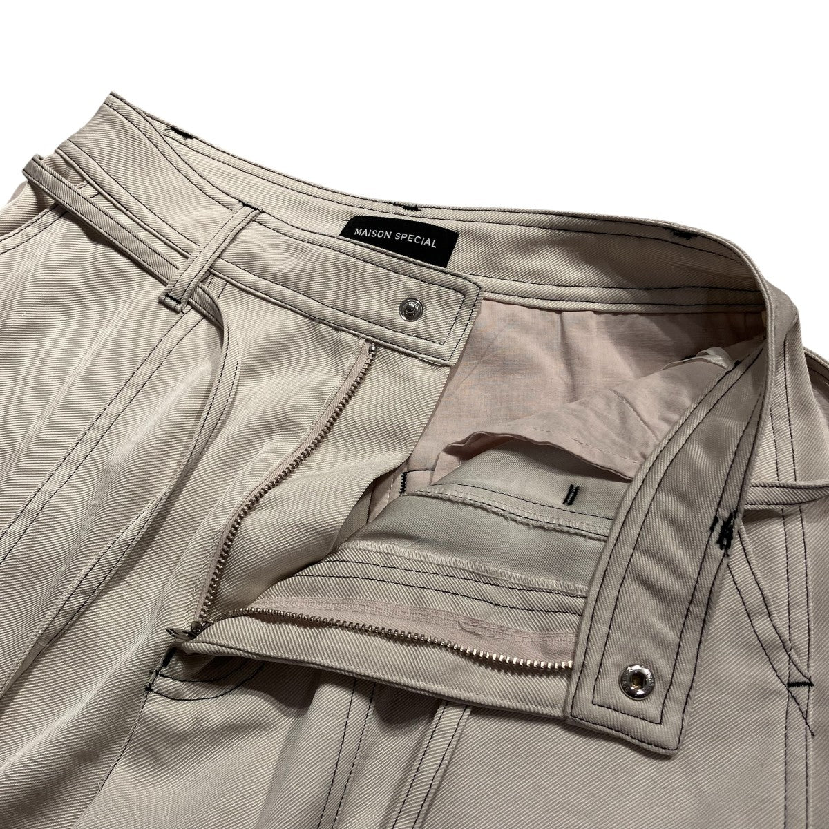 Zip Design Satin Cargoパンツ21251465705