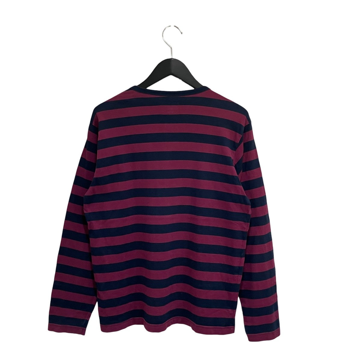 Supreme ボーダーヘンリーネック長袖Tシャツ 古着・中古-2枚目のアイテム画像