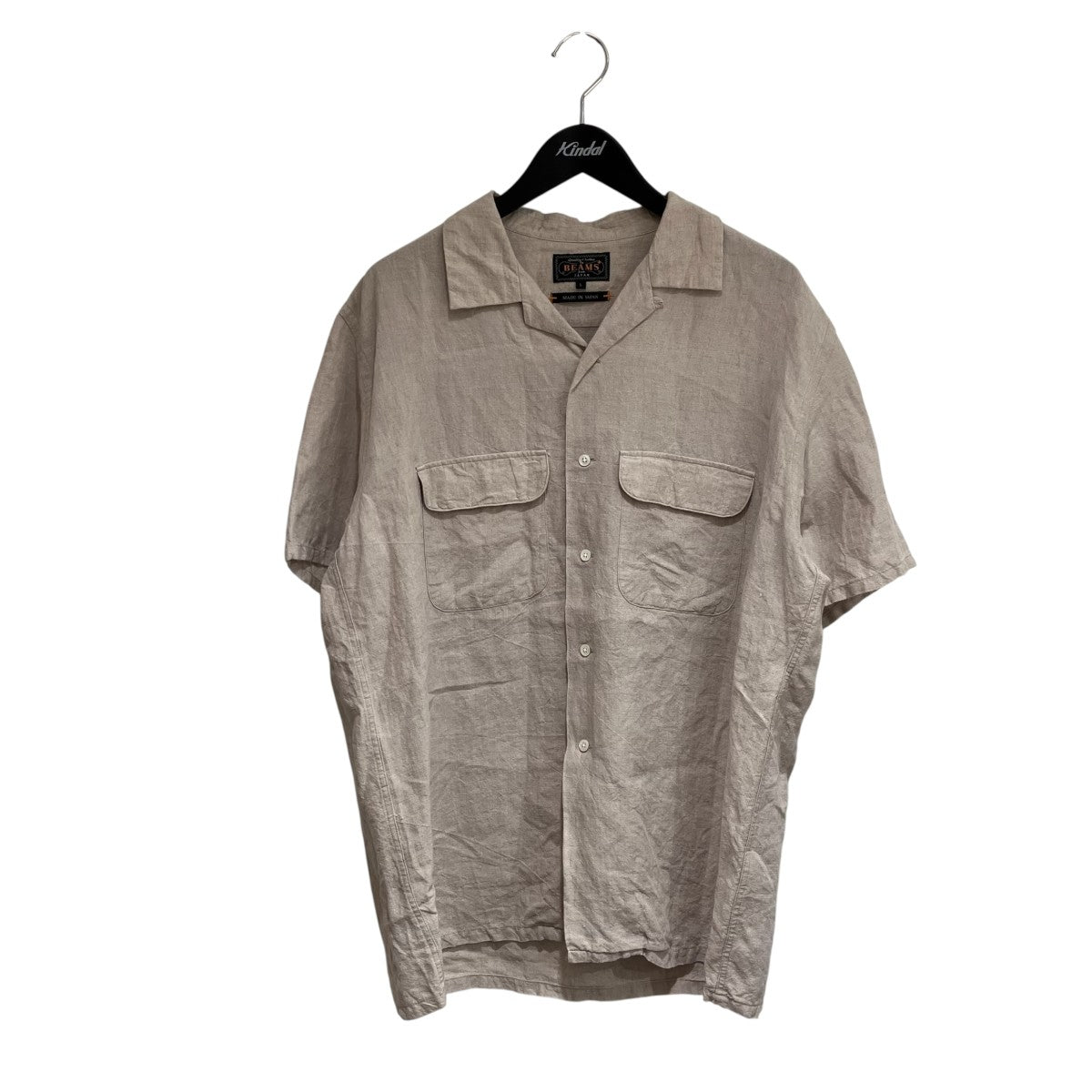 BEAMS PLUS Open Collar 1 40 Linen半袖シャツ38010192139 古着・中古-1枚目のアイテム画像