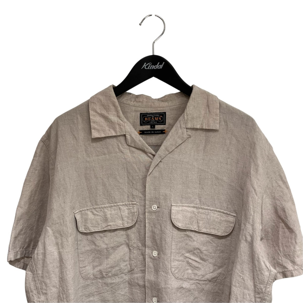BEAMS PLUS Open Collar 1 40 Linen半袖シャツ38010192139 古着・中古-3枚目のアイテム画像