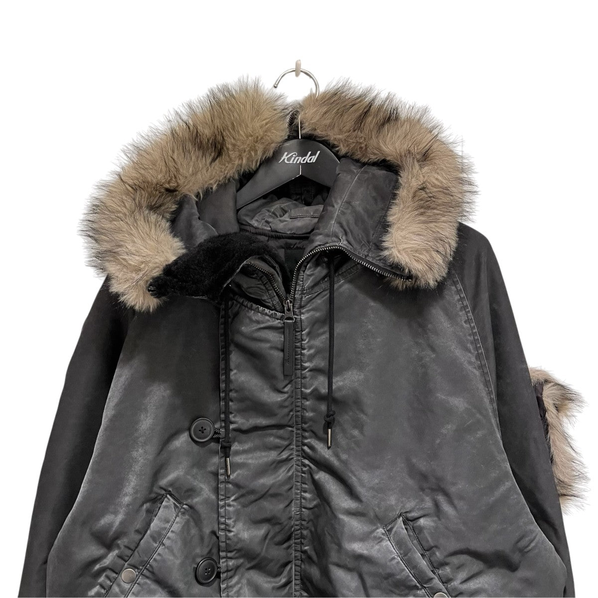 25AWFurpocket Design Faded N2B Jacket中綿ジャケットGRAjk1329