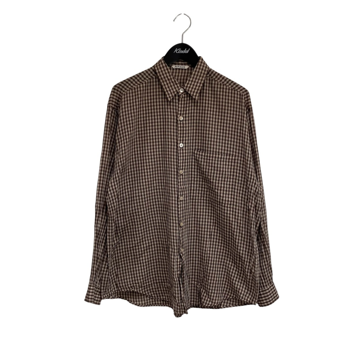 25SSAIRY LIGHT COTTON CHECK BIG SHIRT長袖シャツA25SS01GC