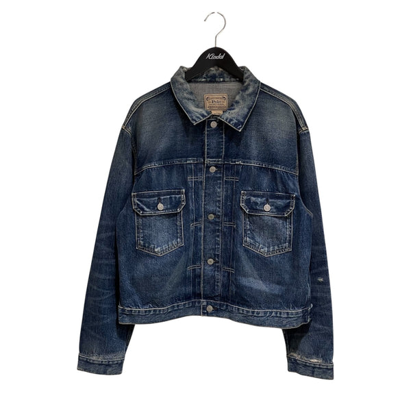 Polo by Ralph Lauren 総柄 テーラードジャケット インディゴ POLO RALPH LAUREN(ポロラルフローレン) 2nd TYPEデニムジャケット